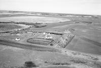 Aerial photograph of a farm in Saskatchewan (44-11-W3)