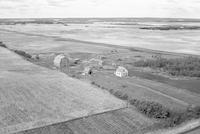 Aerial photograph of a farm in Saskatchewan (45-7-W3)