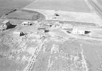 Aerial photograph of a farm in Saskatchewan (7-45-16-W3)