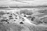 Aerial photograph of a farm in Saskatchewan (47-5-W3)