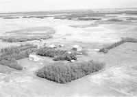 Aerial photograph of a farm in Saskatchewan (28-48-24-W3)
