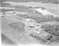 Aerial photograph of a farm in Saskatchewan (34-48-24-W3)