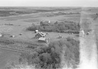 Aerial photograph of a farm in Saskatchewan (12-48-24-W3)