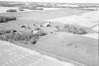 Aerial photograph of a farm in Saskatchewan (30-49-19-W3)