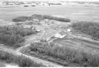 Aerial photograph of a farm in Saskatchewan (12-49-23-W3)