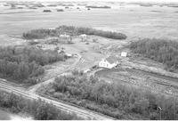 Aerial photograph of a farm in Saskatchewan (12-49-23-W3)