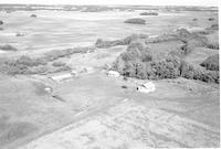 Aerial photograph of a farm in Saskatchewan (22-50-20-W3)