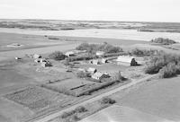 Aerial photograph of a farm in Saskatchewan (34-50-20-W3)