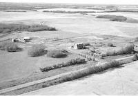 Aerial photograph of a farm in Saskatchewan (51-23-W3)