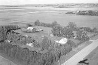 Aerial photograph of a farm near Highway 14 W. of Unity