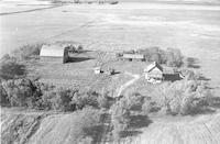 Aerial photograph of a farm near Highway 14 W. of Unity