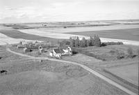 Aerial photograph of a farm near Highway 14 W. of Unity