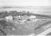 Aerial photograph of a farm in Saskatchewan (36-18-W3)