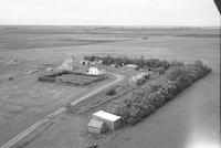 Aerial photograph of a farm in Saskatchewan (14-36-23-W3)
