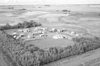 Aerial photograph of a farm in Saskatchewan (14-36-24-W3)