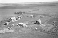 Aerial photograph of a farm in Saskatchewan (37-23-W3)