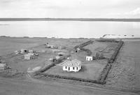 Aerial photograph of a farm in Saskatchewan (24-37-25-W3)