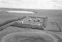 Aerial photograph of a farm in Saskatchewan (38-27-W3)