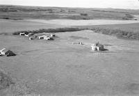 Aerial photograph of a farm in Saskatchewan (38-28-W3)