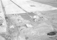 Aerial photograph of a farm in Saskatchewan