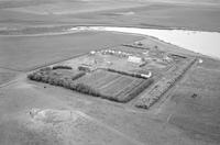 Aerial photograph of a farm in Saskatchewan (12-36-22-W3)