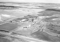 Aerial photograph of a farm in Saskatchewan (43-21-W3)