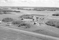 Aerial photograph of a farm in Saskatchewan (19-42-23-W3)