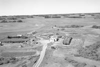 Aerial photograph of a farm in Saskatchewan (14-43-23-W3)