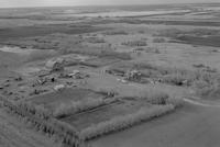 Aerial photograph of a farm in Saskatchewan (22-48-23-W3)