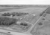 Aerial photograph of a farm in Saskatchewan (14-42-12-W3)