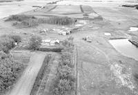 Aerial photograph of a farm in Saskatchewan (7-42-12-W3)