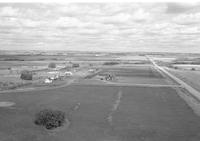 Aerial photograph of a farm in Saskatchewan (2-42-12-W3)