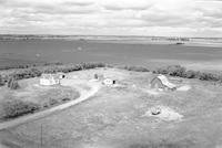 Aerial photograph of a farm in Saskatchewan (32-42-12-W3)