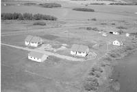 Aerial photograph of a farm near Meadow Lake, SK