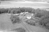 Aerial photograph of a farm near Meadow Lake, SK