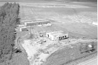 Aerial photograph of a farm near Meadow Lake, SK