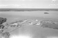 Aerial photograph of a farm near Meadow Lake, SK