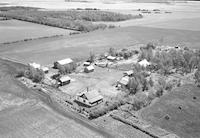 Aerial photograph of a farm near Meadow Lake, SK