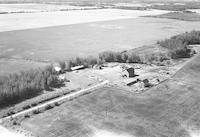 Aerial photograph of a farm near Meadow Lake, SK