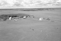 Aerial photograph of a farm near Meadow Lake, SK