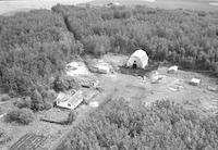 Aerial photograph of a farm near Meadow Lake, SK