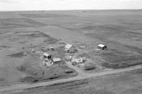 Aerial photograph of a farm in Saskatchewan (37-21-W3)