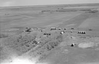 Aerial photograph of a farm in Saskatchewan (40-10-W3)