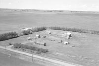 Aerial photograph of a farm in Saskatchewan (43-11-W3)