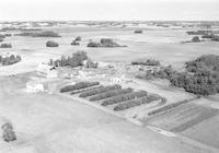 Aerial photograph of a farm in Saskatchewan (43-11-W3)