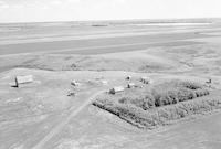 Aerial photograph of a farm in Saskatchewan (46-12-W3)