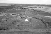 Aerial photograph of a farm in Saskatchewan (13-42-23-W3)