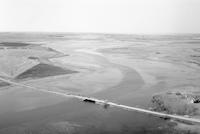 Aerial photograph of a farm near Meota, SK Kinistino Country (?)