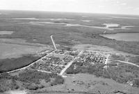 Aerial photograph of a farm near Town of Loon Lake, SK