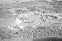 Aerial photograph of a farm near St. Walburg, SK